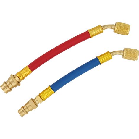 Adaptateur de climatiseur en laiton 2 pièces R134A vers R12, raccord fileté interne 1/4 SAE (1/5)