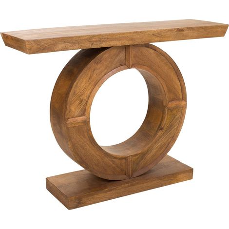 Recibidor de madera acabado artesanal 102x30x77