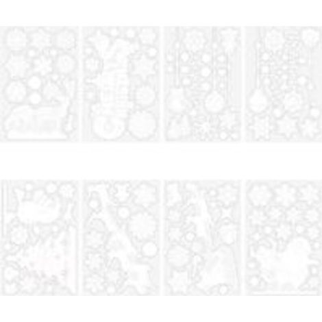 Christmas colored Christmas window stickers, white snowflake wall stickers, window decoration, seamless static window stickers (Type C)