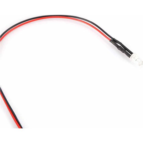 LED 12 V à connexion par fil, perles LED de 5 mm, sept couleurs : rouge, jaune, bleu, vert, blanc, lot de 10. (1/4)