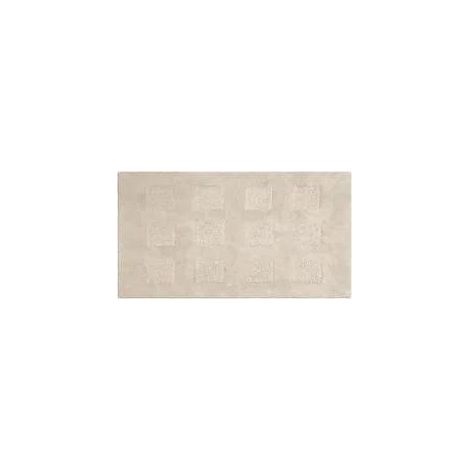Alfombra capri cuarzo blanco beige 110x60 cm absorbente