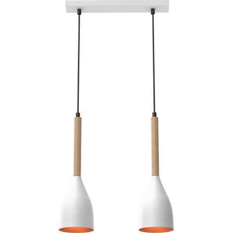 Lampada sospensione bianca 2 luci E27 Muza Luminex