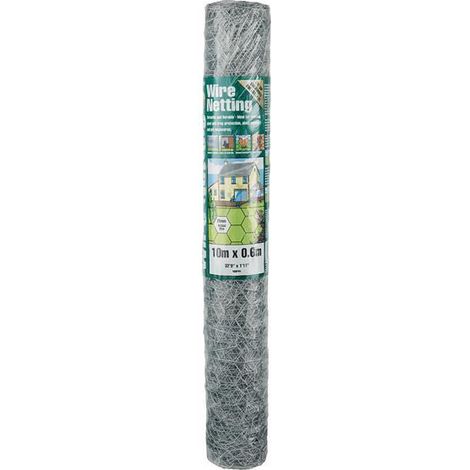 Galvanised Wire Netting 25mm� Hexagon, 10 x 0.6m - GDM50040 (1/3)
