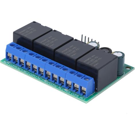 Selbstverriegelndes Relaismodul mit 4 Kanälen, bistabilem Niedrigimpuls-Trigger, Elektronikplatine (1/5)