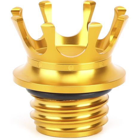 Couronne de roi bouchon d'essence de style pour moto couvercle de réservoir compatible CVO FXDFSE or (1/5)