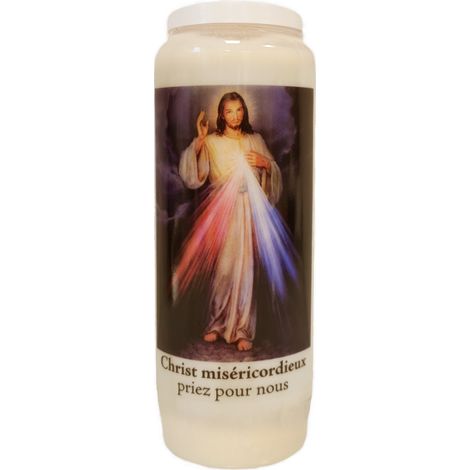 Bougie Christ miséricordieux neuvaine