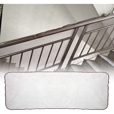 Balcony Safety Net, 2m Child Safety Net Stair Safety Net Durable Railing Guards for Children Safety for Indoor Stairs Rails Cribs Balcony (Coffee) (1/5)