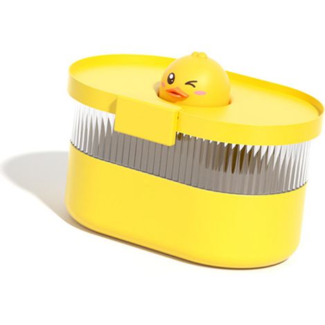 Seau à riz étanche à l'humidité, en PP/PET épais, pour le stockage de céréales, farine, nourriture pour chien, taille M, jaune canard (1/5)