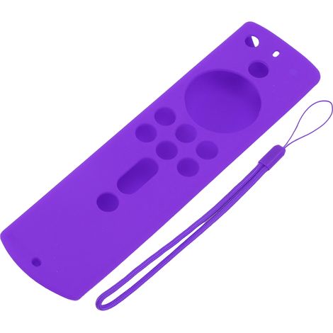 Coque de protection en silicone pour télécommande Fire TV Stick 4K 2018, antichoc, antidérapante, étui violet (1/5)