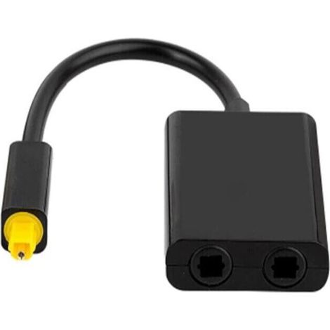 Stück schwarzer Glasfaser-Splitter, digitaler Glasfaser-Audio-Splitter mit zwei Ports zum einfachen Verbinden mehrerer Komponenten (Schwarz) (1/4)