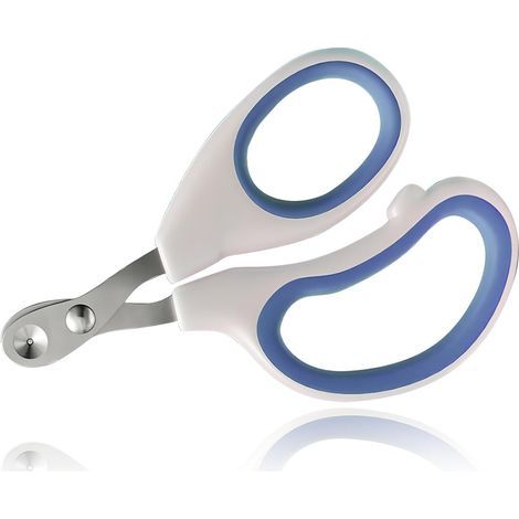 Tagliaunghie professionale per animali domestici – adatto a gatti, gattini, cani di piccola taglia, ecc. da interno – 1 pezzo, bianco e blu (1/5)