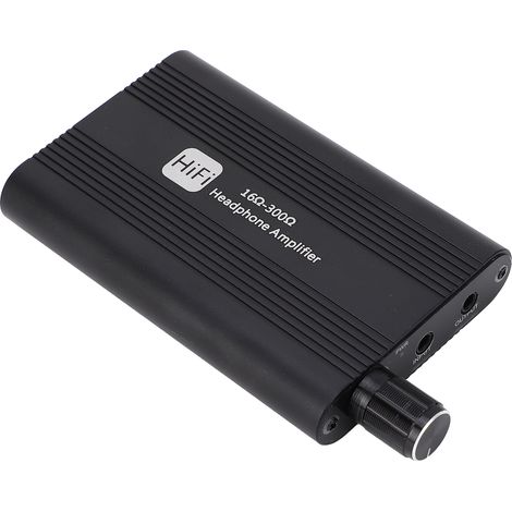 Amplificateur de casque HiFi portable avec réglage du volume et contrôle des basses, rechargeable, pour MP3, MP4 et téléphone (prise jack 3,5 mm). (1/5)