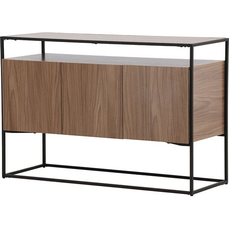 Kingsport Sideboard 3 Türen Walnussdekor.