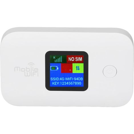 WiFi Portable 4G, Point D'accès Mobile WiFi 4G LTE, Dispositif de Point D'accès WiFi débloqué 300 Mbps Prenant en Charge 10 Utilisateurs, Routeur WiFi Portable 3000 MAh pour la (1/5)