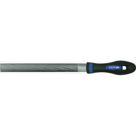 TECWERK Werkstattfeile DIN 7261 L.150mm Q.16x5mm Hieb 2 Halbrund 2K-Ergo TECWERK