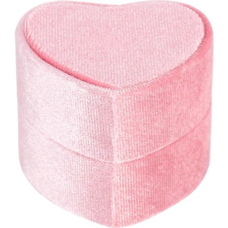 Boîte à bague en forme de cœur, idéale pour une demande en mariage (1 pièce). (1/5)