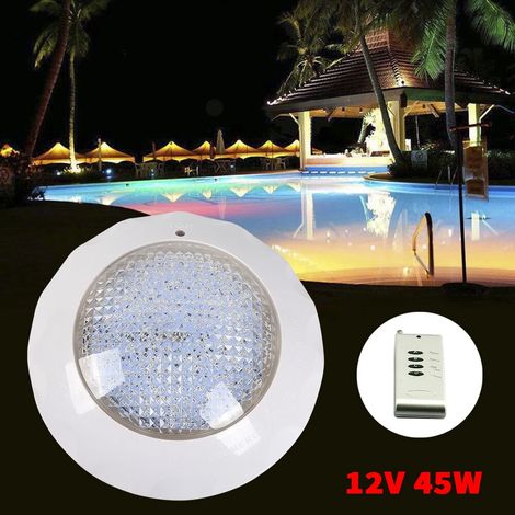 Illuminazione a LED per piscina, 12 V, 45 W, illuminazione subacquea RGB, con telecomando, IP68, impermeabile, per piscine, piscine e vasche idromassaggio (1/5)