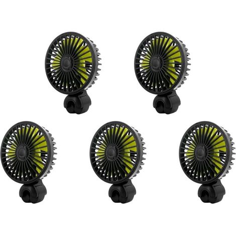 Ventilateur voiture USB 3 vitesses Rotation 360° de siège arrière (1/5)