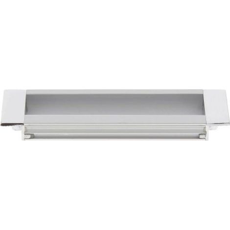 Poignée cuvette à encastrer entraxe 96 mm aluminium finition zamak chromé - CADAP (1/2)