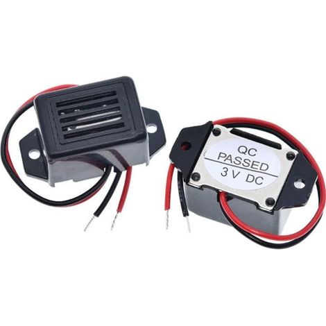1 Buzzer actif, 85 dB, tension 3V-12V DC, montage à vis, pour système de sécurité et Arduino (1/5)