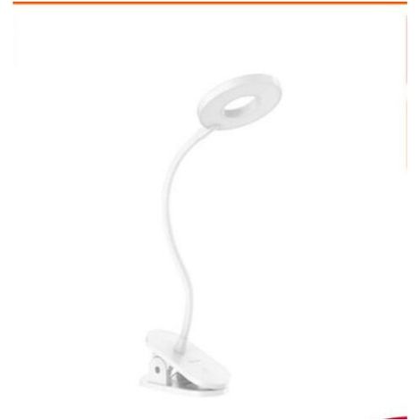Lampe de Bureau LED sans Fil Rechargeable, Lampe Pince pour Lit, Lampe de Chevet Tactile pour Enfant, Blanc (1/4)
