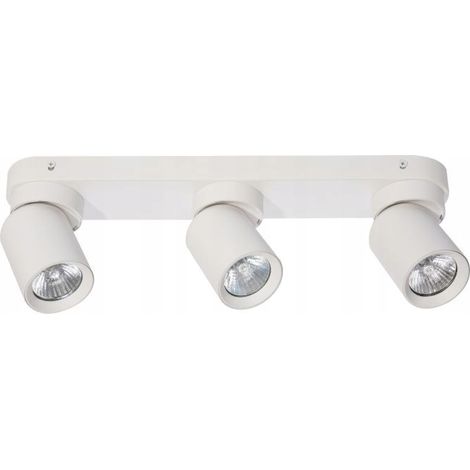 Applique murale triple - Blanc - Éclairage orientable - Compatible GU10 - Design moderne