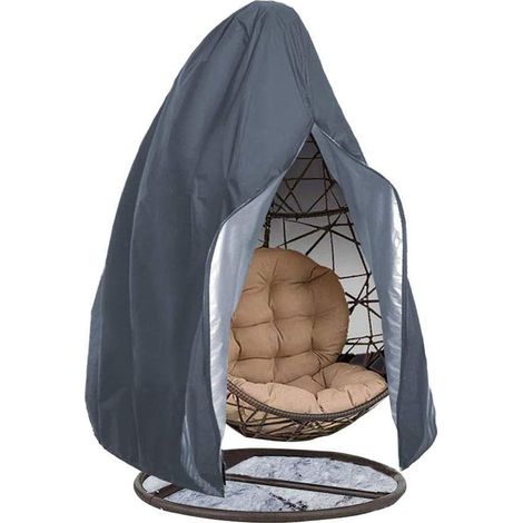Housse De Protection Pour Fauteuil Suspens - Polyester 210D Enduit PU - Imperméable UV Anti-Poussière - Pour Fauteuil Balançoire Extérieur - 1 Pièce (1/4)