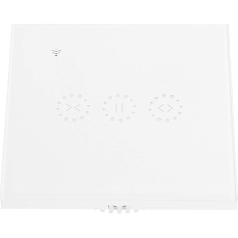 Interrupteur mural tactile intelligent WiFi, contrôle APP pour portes électriques de porte de Garage rideau AC 95-250V ABS ignifuge + verre trempé(blanc) (1/5)