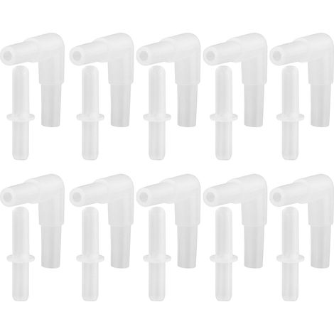 Raccord de valve d'aération pour aquarium, tube intérieur en plastique (10 coudes à angle droit et 10 passages droits) (1/5)