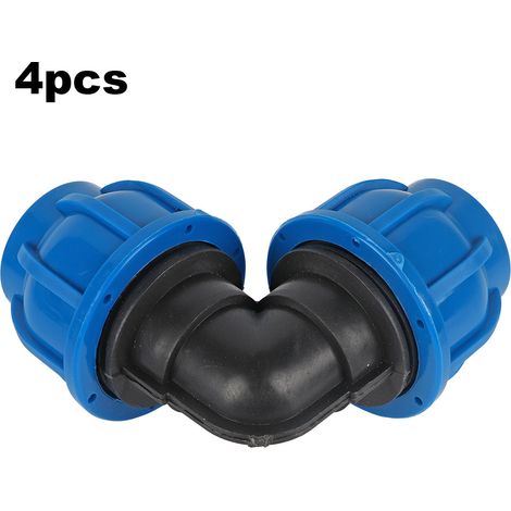 Lot de 4 raccords coudés en plastique PE 32 mm à 32 mm pour tuyaux d'eau (1/5)