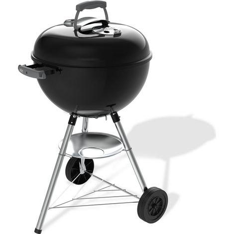 Barbecue a charbon - Weber - Bar-B-Kettle - Ø47 cm - Thermometre intégré - Acier émaillé - 6 couverts - Noir (1/5)