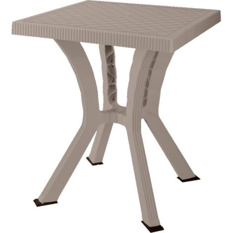 TAVOLO DA GIARDINO IN RESINA MOD. RIGOLETTO COLORE TORTORA MISURA 60X60 CM (1/3)
