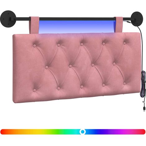 Maison Exclusive - Testiera sospesa Con luce LED Rosa Velluto