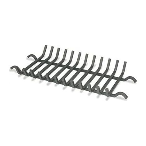 Grille porte bûche acier peint 78cm – 12 barreaux – Résistante aux hautes températures – Pour cheminée foyer ouvert 10cm de hauteur - 78cmx38cmx10cm