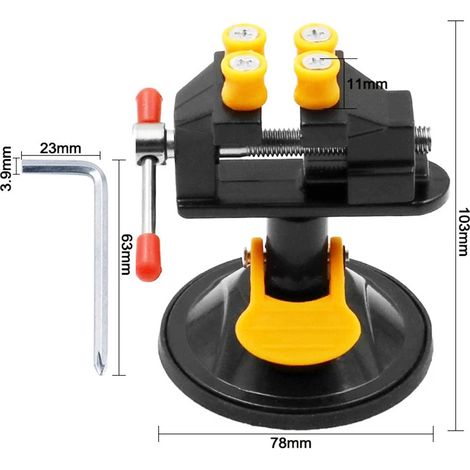 Mini perceuse à goupille rotative à 360 degrés avec ventouse pour la réparation de bijoux et de montres (1/5)