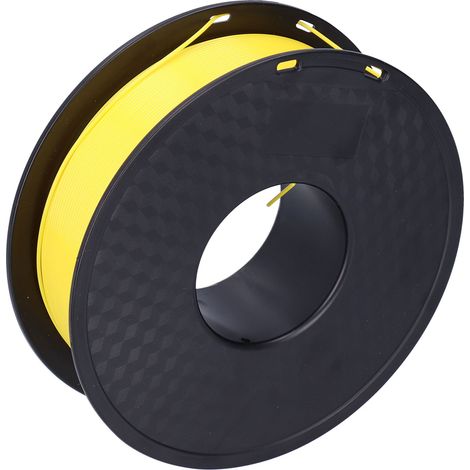 Filament imprimante 3D jaune PLA soie 1,75mm, bobine 1kg, accessoire remplacement pour impression précise et brillante. (1/5)