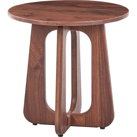 Tavolino laterale con piano effetto legno stile retrò moderno Mid-Century marrone Gaillard (1/5)