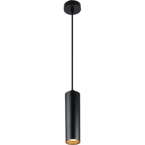 Plafonnier minimaliste aluminium noir  GU10 Ø20 cm