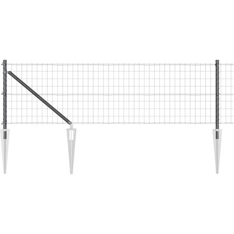Maison Exclusive - Schweißdrahtzaun mit Spikes 50 x 0,4 m (B x H)