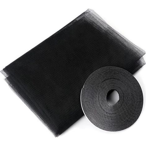 Moustiquaire anti-mouches pour fenêtre, Protection intérieure auto-adhésive, filet de porte en maille avec bande [9FA3B09] (1/4)