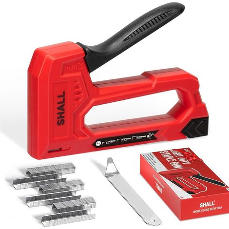 Heftpistole Polster Tacker Holz Heftklammern JT21 1600 DIY rosso (1/5)