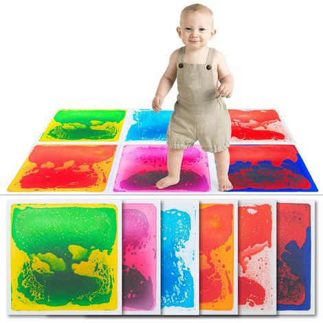 Lot de 6 Liquide Sensoriels Carreaux décoratifs carrés pour Sol (1/5)