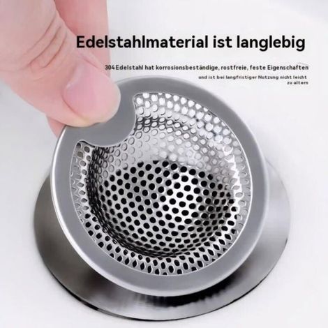 Filtre D'évier - Acier Inoxydable 304 - Pour Évier Cuisine - Diamètre 10,2 Cm - Lot De 5 (1/4)