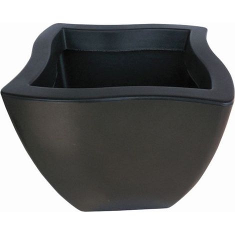 VASO QUADRO DORADO, VASO DORADO, VASO 40X40, VASO IN RESINA QUADRATO, VASO MODERNO ANTRACITE - Colore: Antracite