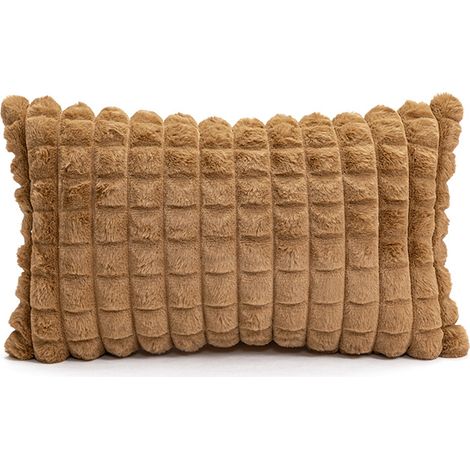Lot de 2 taies d'oreiller de Noël, 30x50 cm, en peluche, décoratives pour canapé, lit, salon. (1/4)