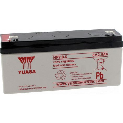 Batterie Plomb Yuasa 6V 2.8Ah NP2.8-6