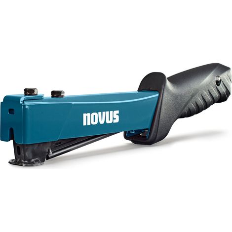 Novus Tools Hammertacker J-044, 6–12 mm Typ G, Premium-Tacker geeignet für Flachdrahtklammern mit Prallplatte für Oberflächenschutz 030-0453