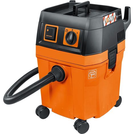 Fein – Aspirateur professionnel Dustex 35 L – Dépression 253 mbar – Turbine 70 l/s – Câble 7,5 m – Flexible antistatique 4 m – Classe de poussières L