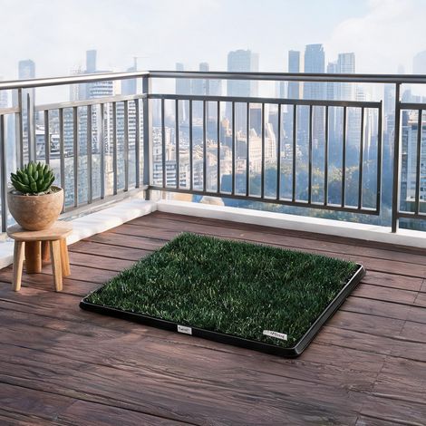 Plateau de propreté pour chien avec gazon synthétique 76 x 50,5 (1/5)