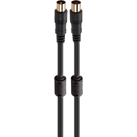 FONESTAR ANT-NE-3 NEGRO / CABLE DE ANTENA TV / VÍDEO COAXIAL MACHO A ANTENA TV / VÍDEO COAXIAL HEMBRA